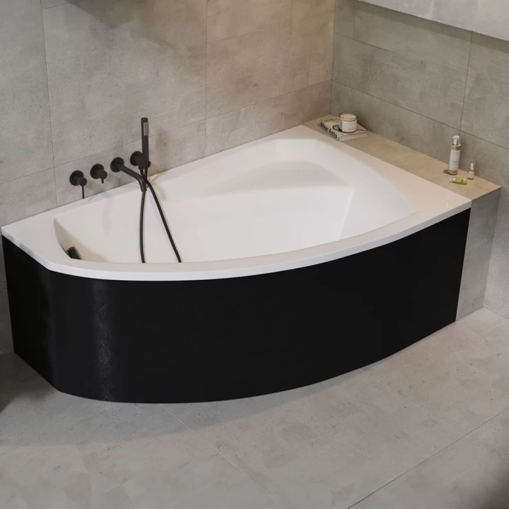 Hjørnebadekar Vicenza Hvit Blank 150 cm Høyre (Uten Panel & Avlopp)