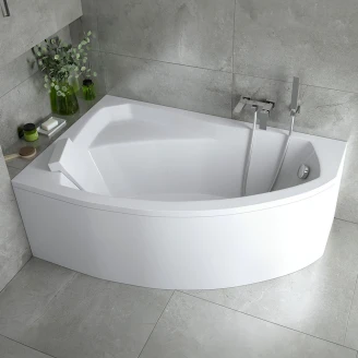 Badekar <strong>Vicenza</strong>  Hvid Glat 150 cm Venstre (Uden Panel & Afløb)