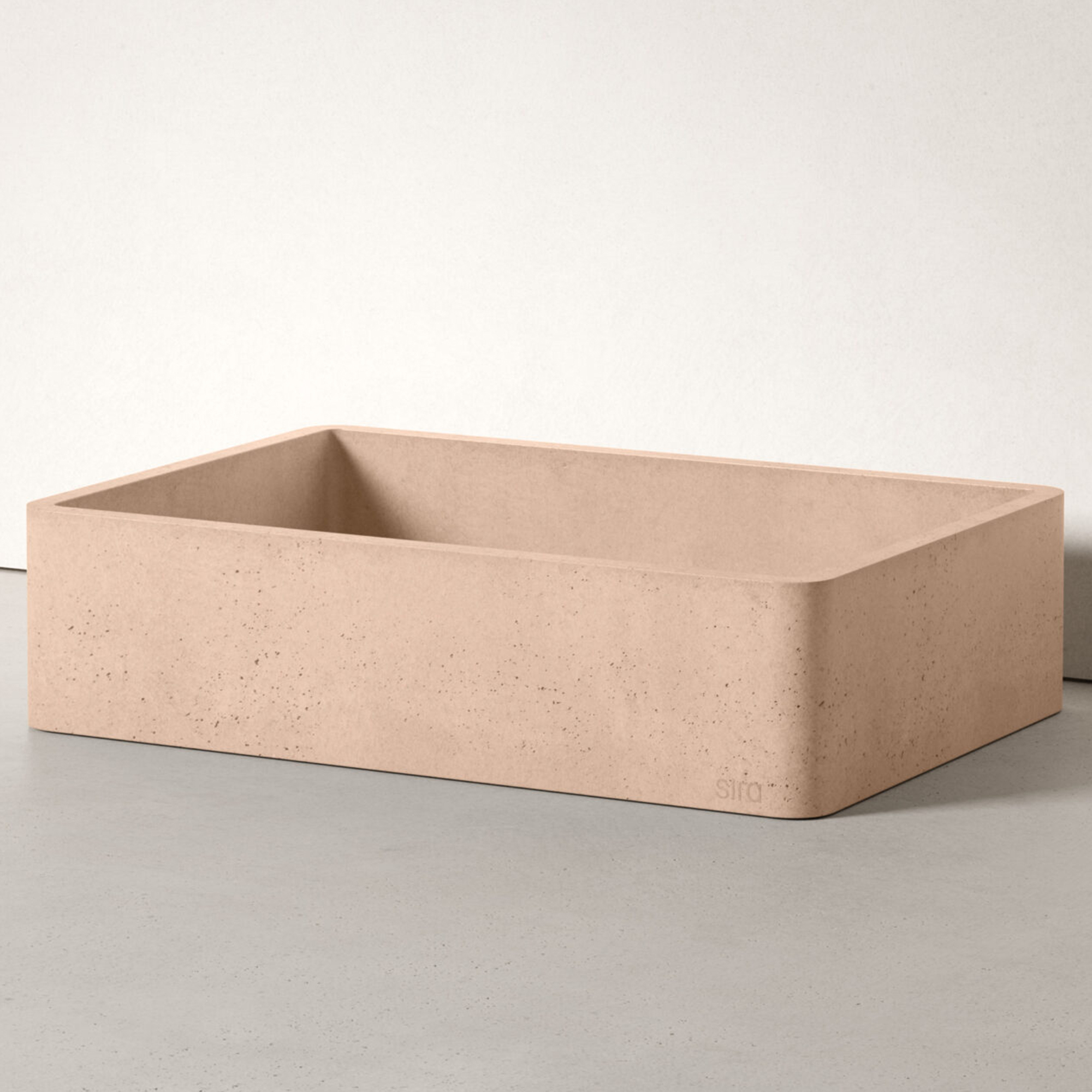 Sira Håndlagde Sement Servant Oasis Mørkbeige Matt 48 cm