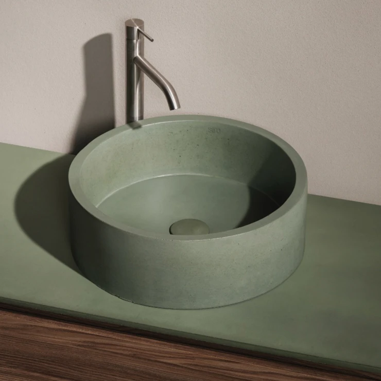 Sira Håndlagde Sement Servant Bay Grønn Matt 38 cm