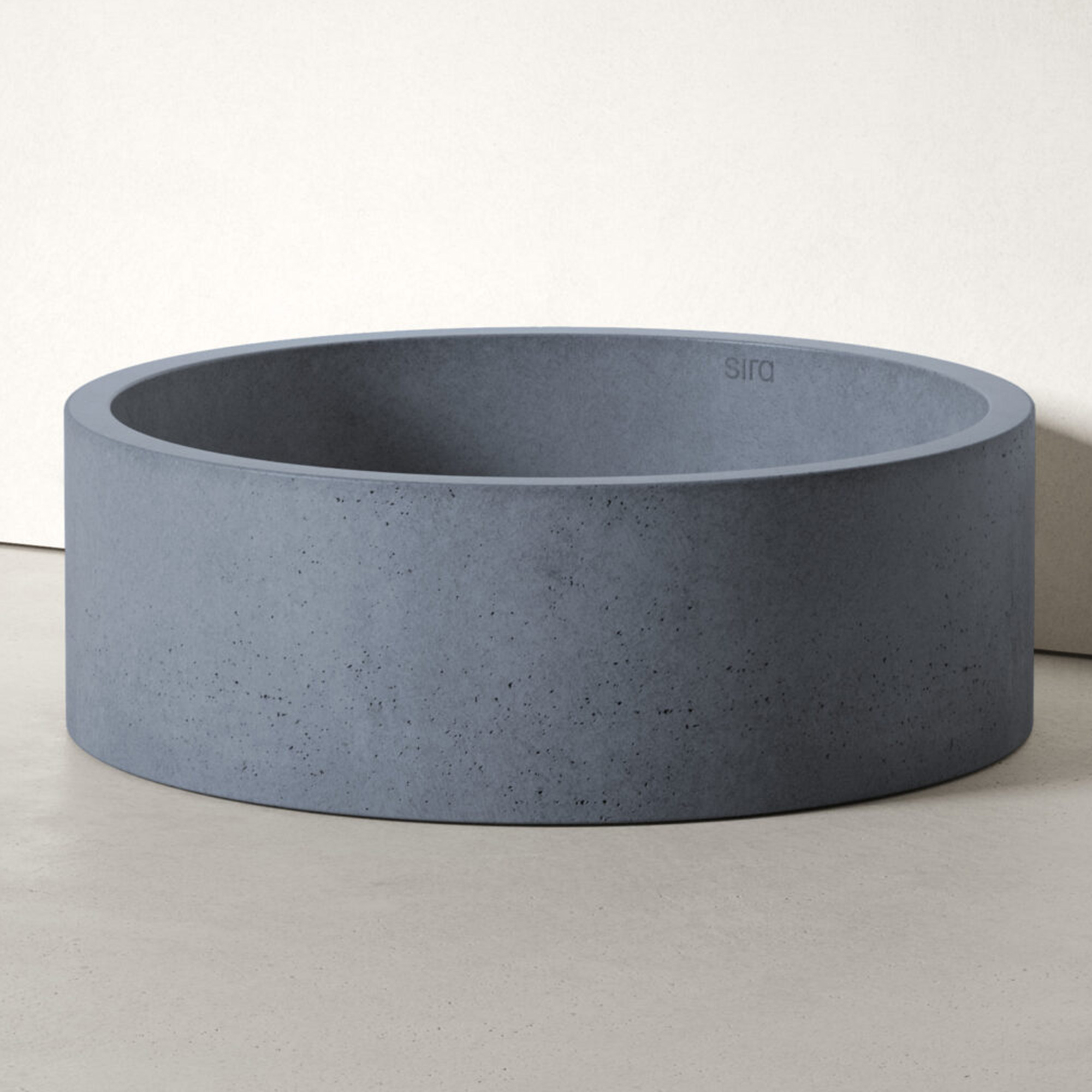 Sira Håndlagde Sement Servant Bay Blå Matt 38 cm