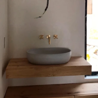 Sira Håndlagde Sement Servant Lagoon Grå Matt 59 cm