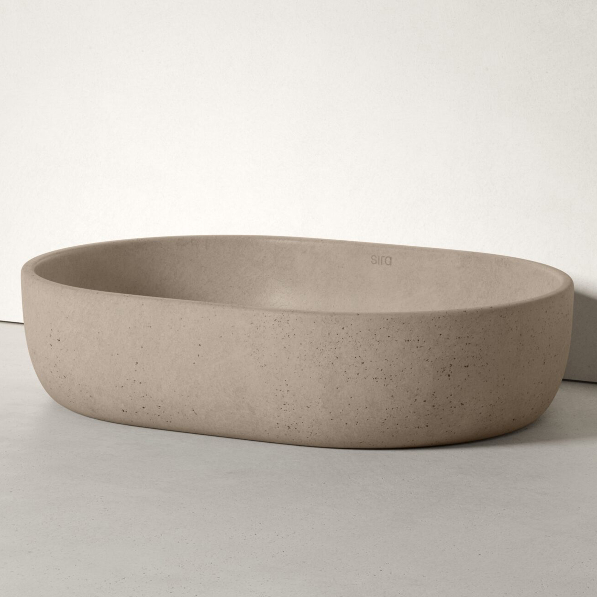 Sira Håndlagde Sement Servant Lagoon Grå-Brun Matt 59 cm