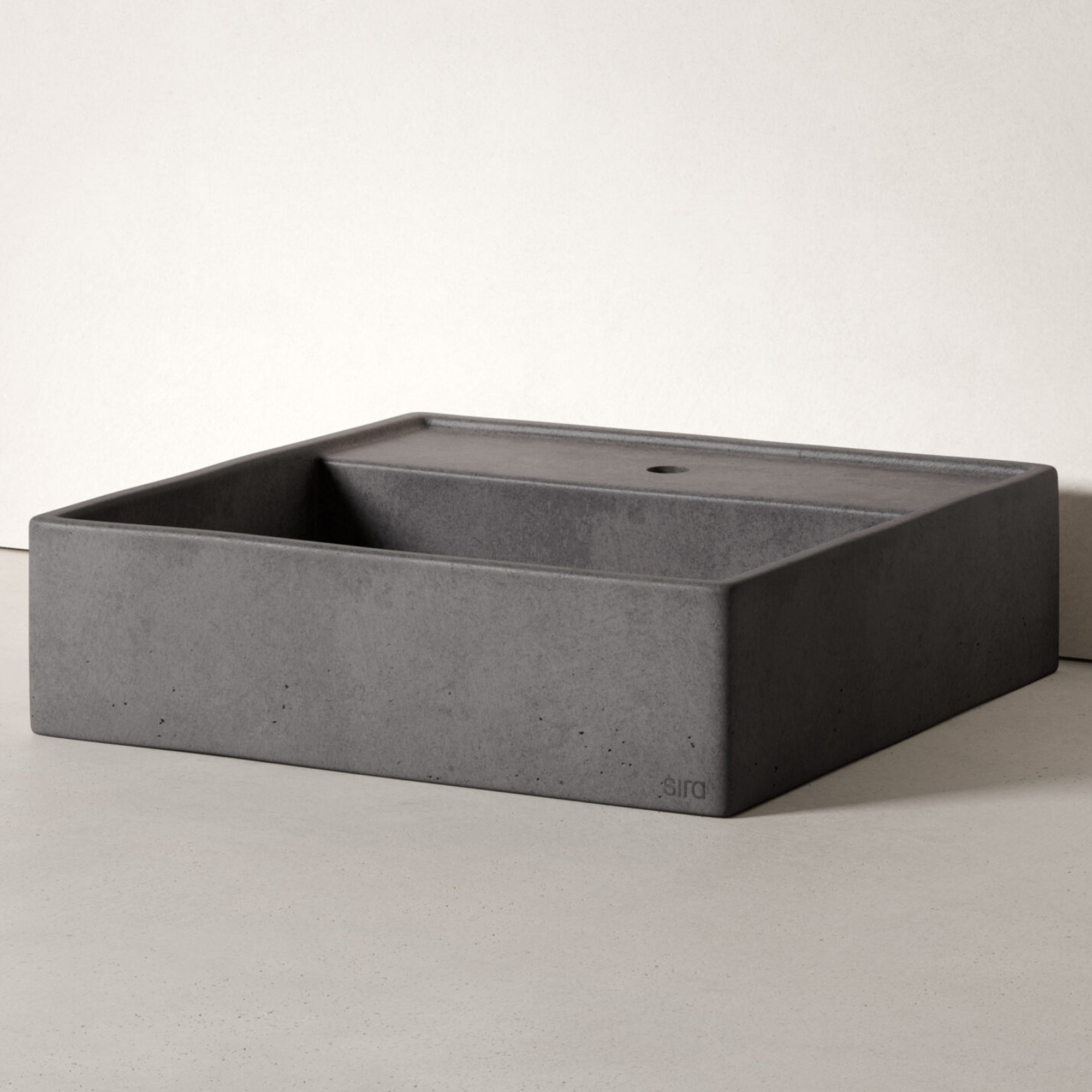 Sira Håndlagde Sement Servant Dome Mørkgrå Matt 47 cm