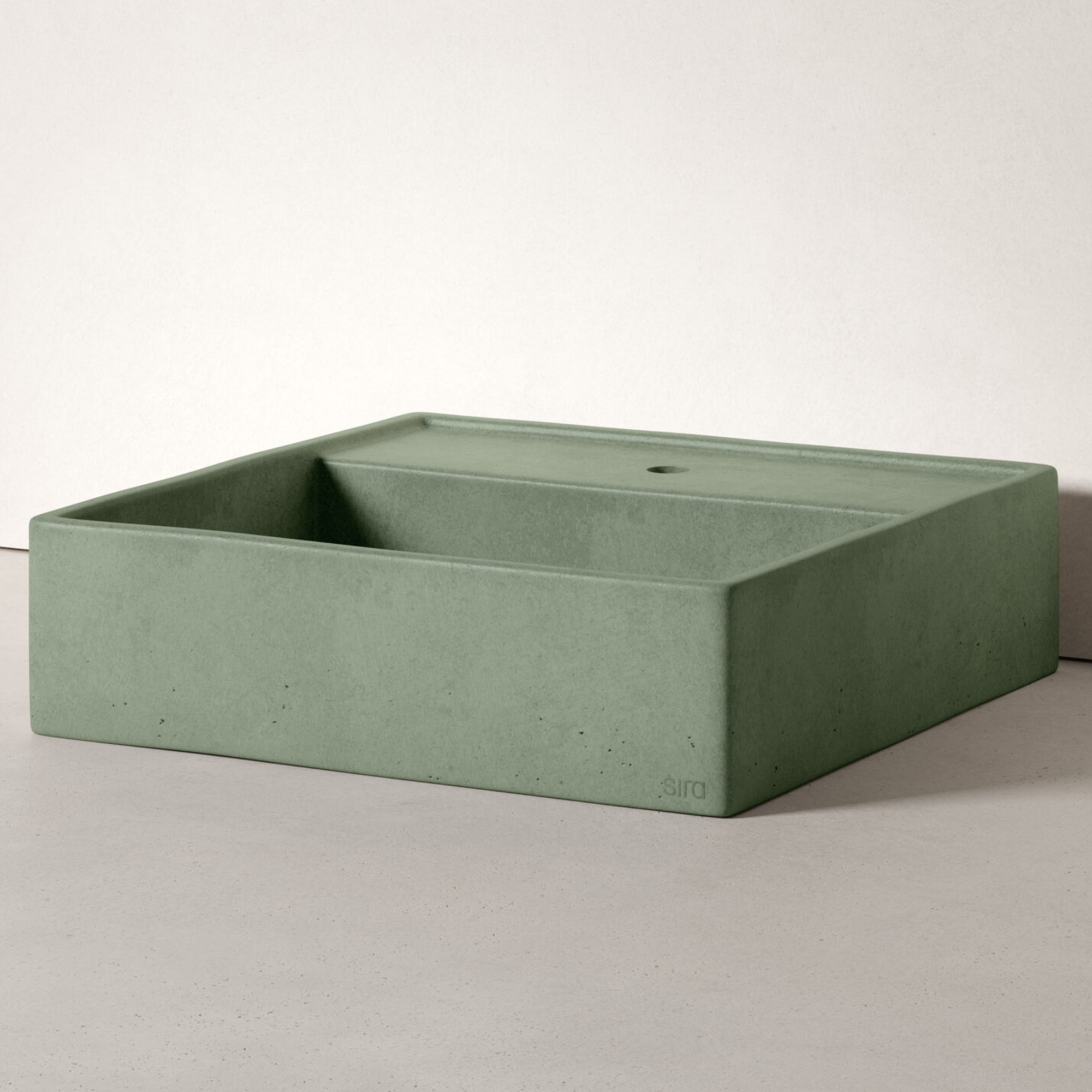 Sira Håndlagde Sement Servant Dome Grønn Matt 47 cm