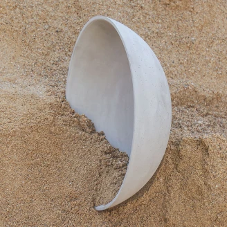 <strong>Sira</strong>  Håndlagde Sement Servant Moon Hvit Matt 40 cm