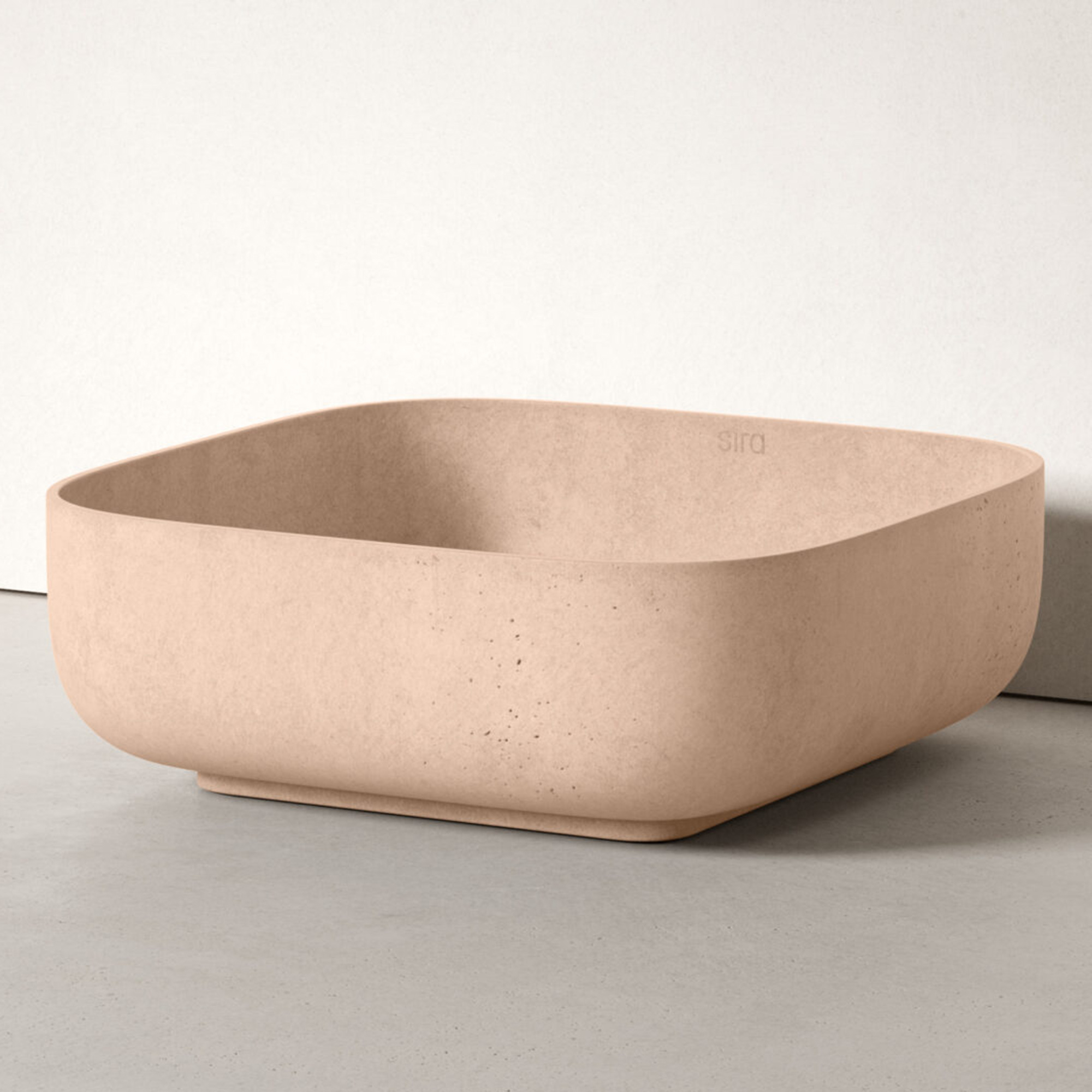 Sira Håndlagde Sement Servant Isla Mørkbeige Matt 39 cm