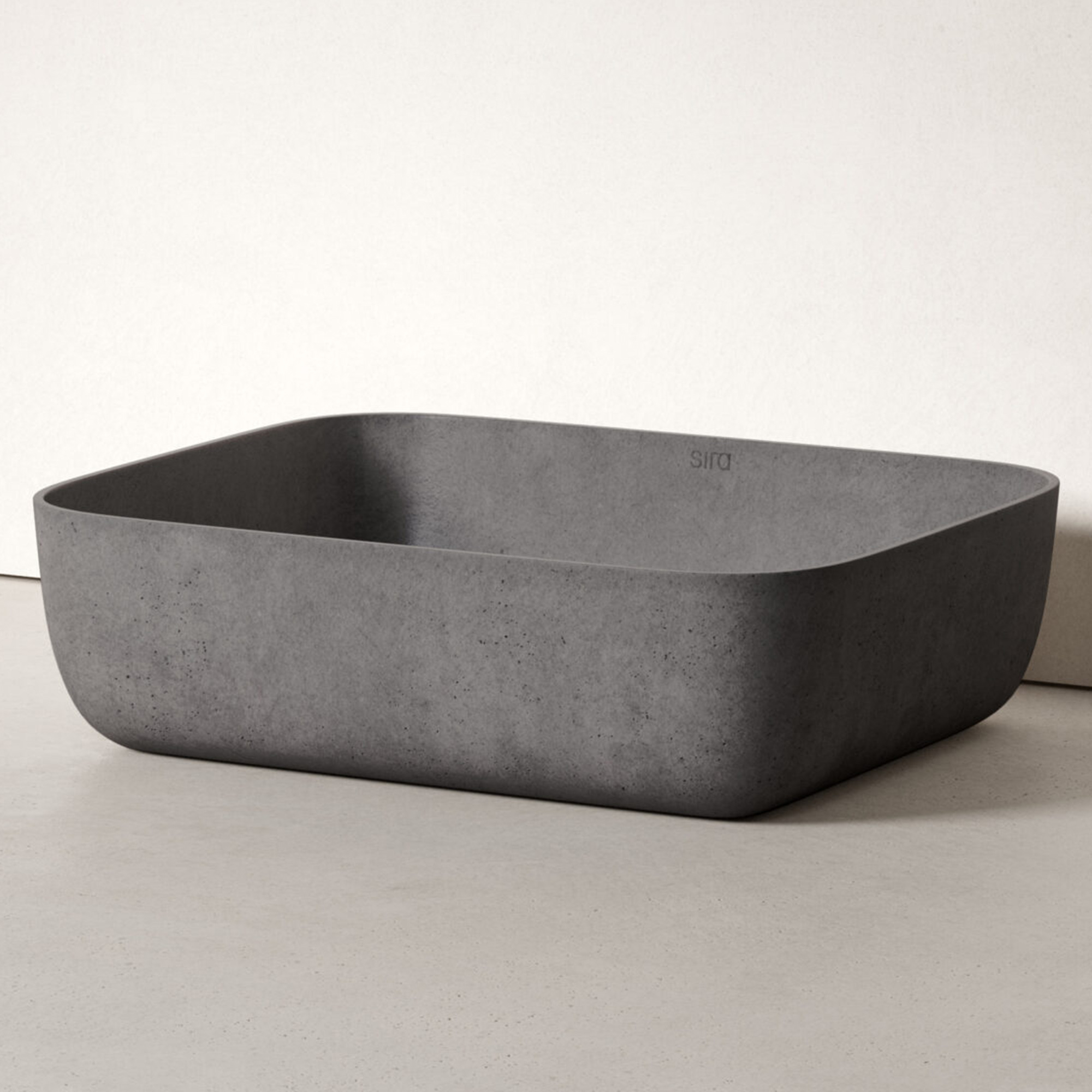 Sira Håndlagde Sement Servant Cala Mørkgrå Matt 49 cm