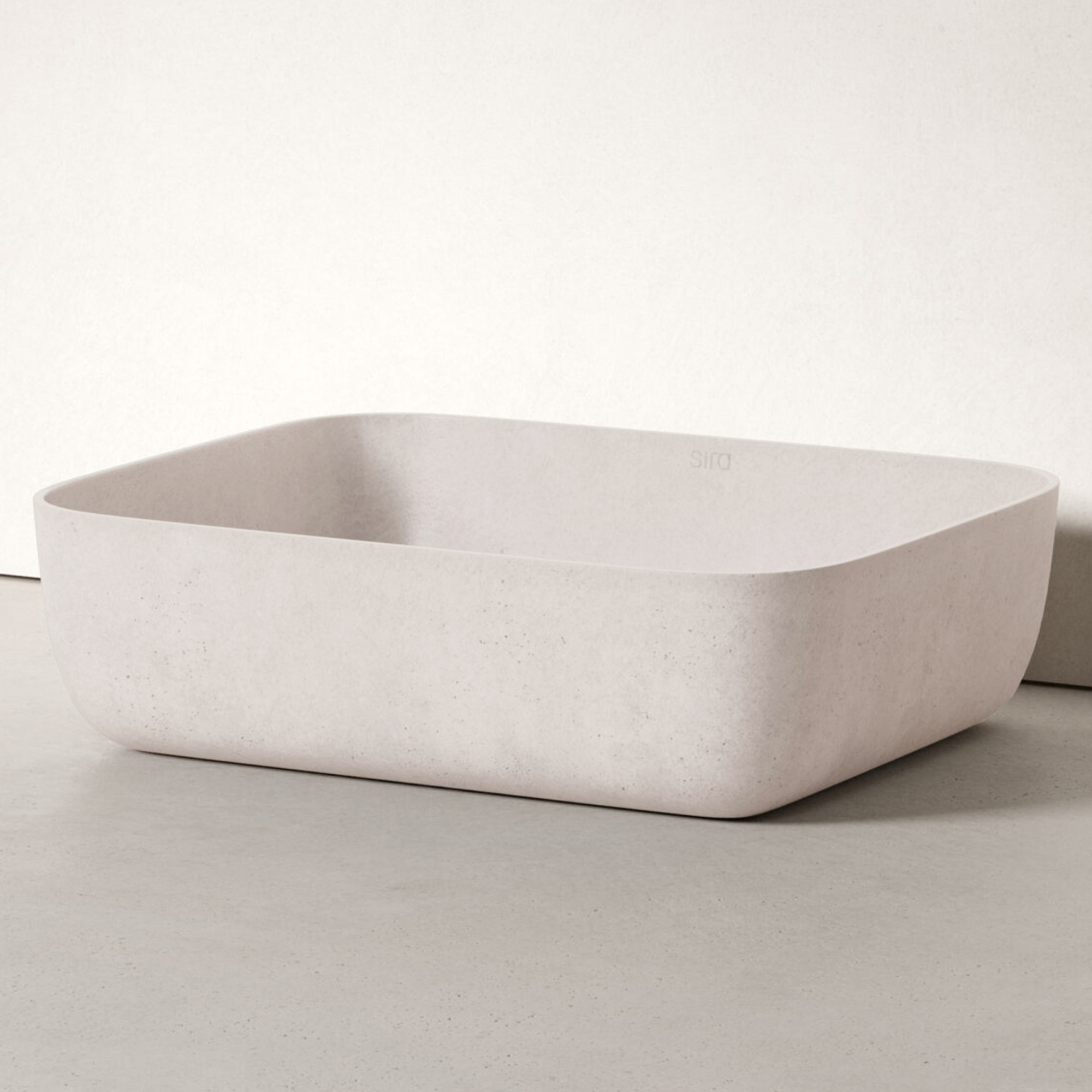 Sira Håndlagde Sement Servant Cala Hvit Matt 49 cm