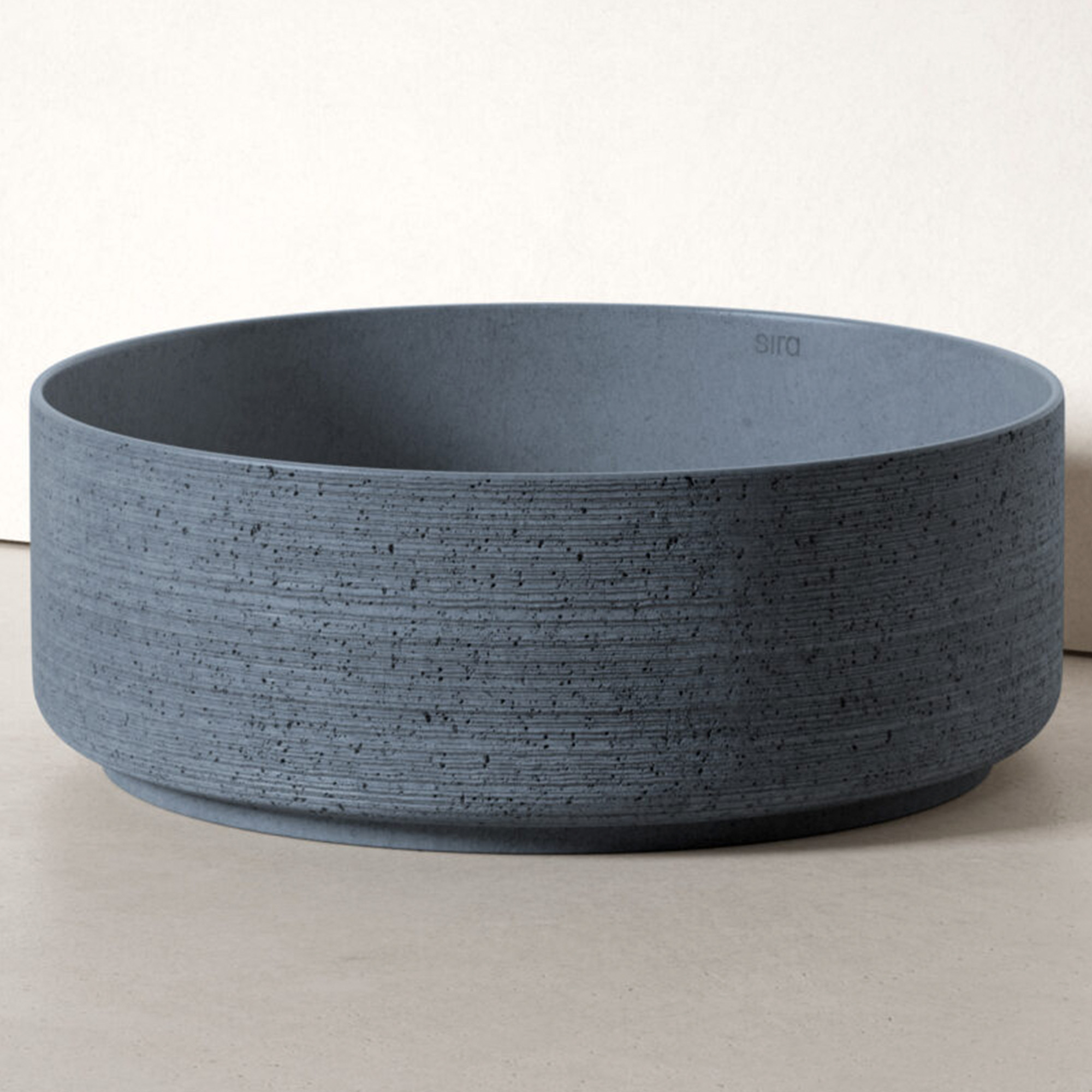 Sira Håndlagde Sement Servant Geyser Blå Matt 35 cm