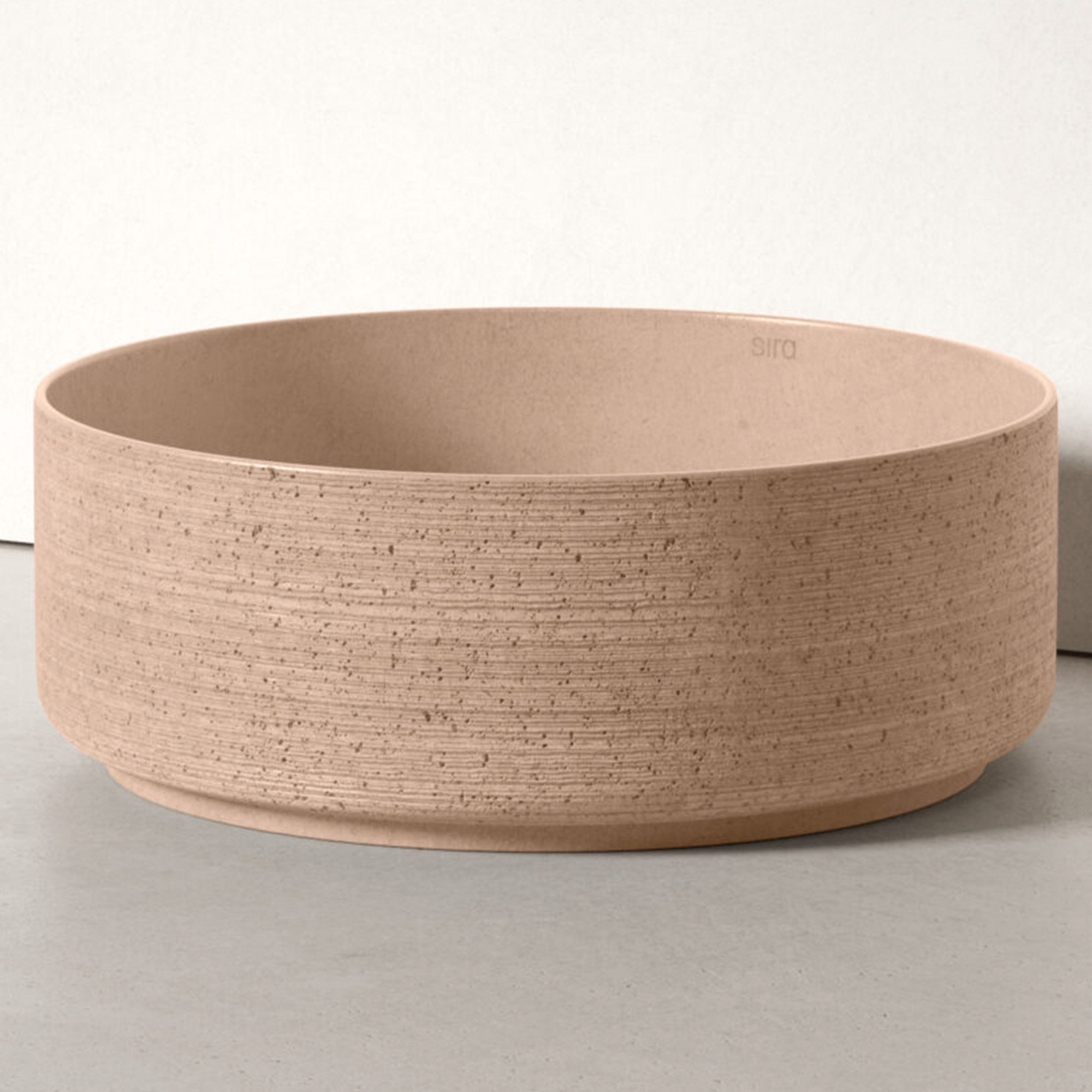 Sira Håndlagde Sement Servant Geyser Mørkbeige Matt 35 cm