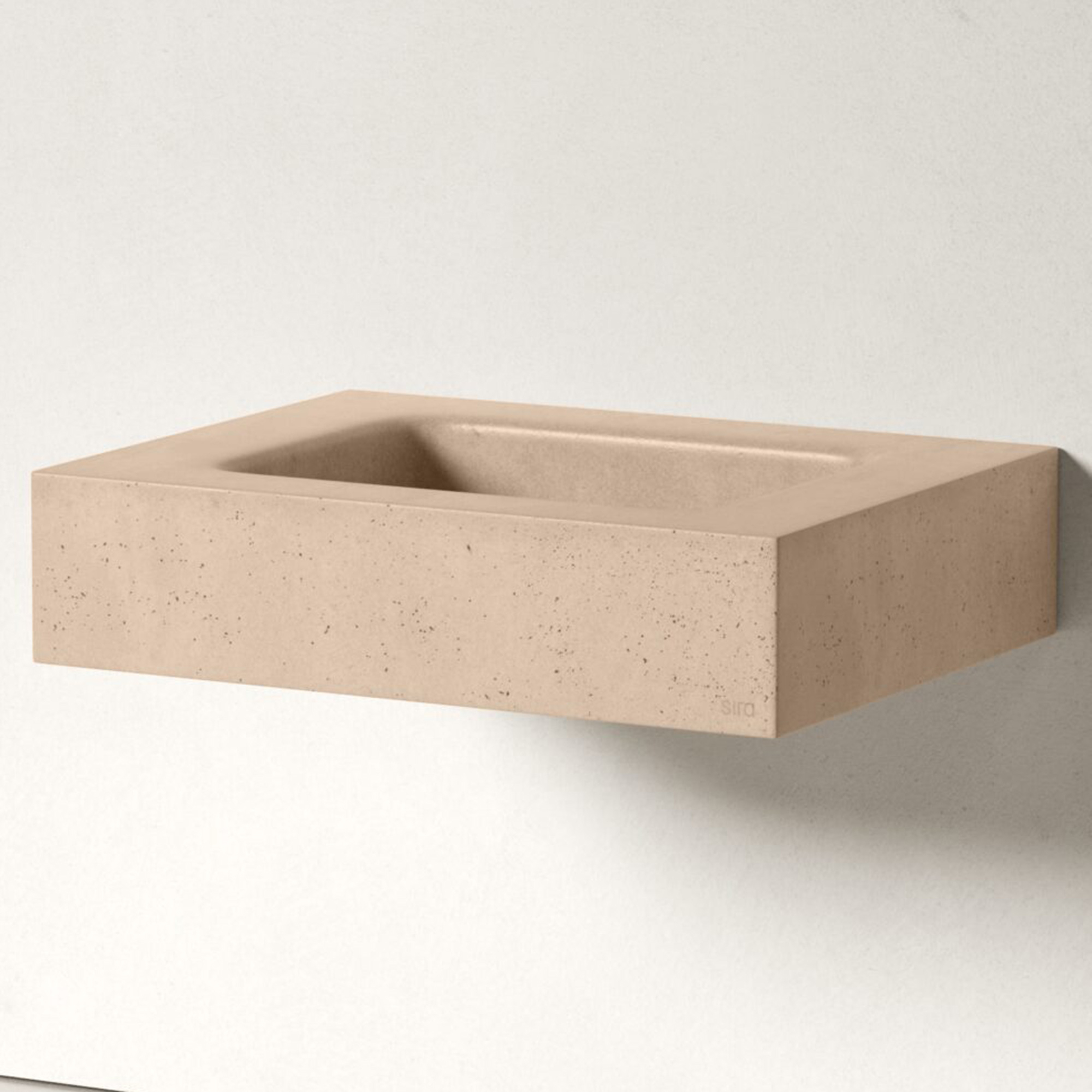 Sira Håndlagde Sement Servant Aurora Mørkbeige Matt 60 cm