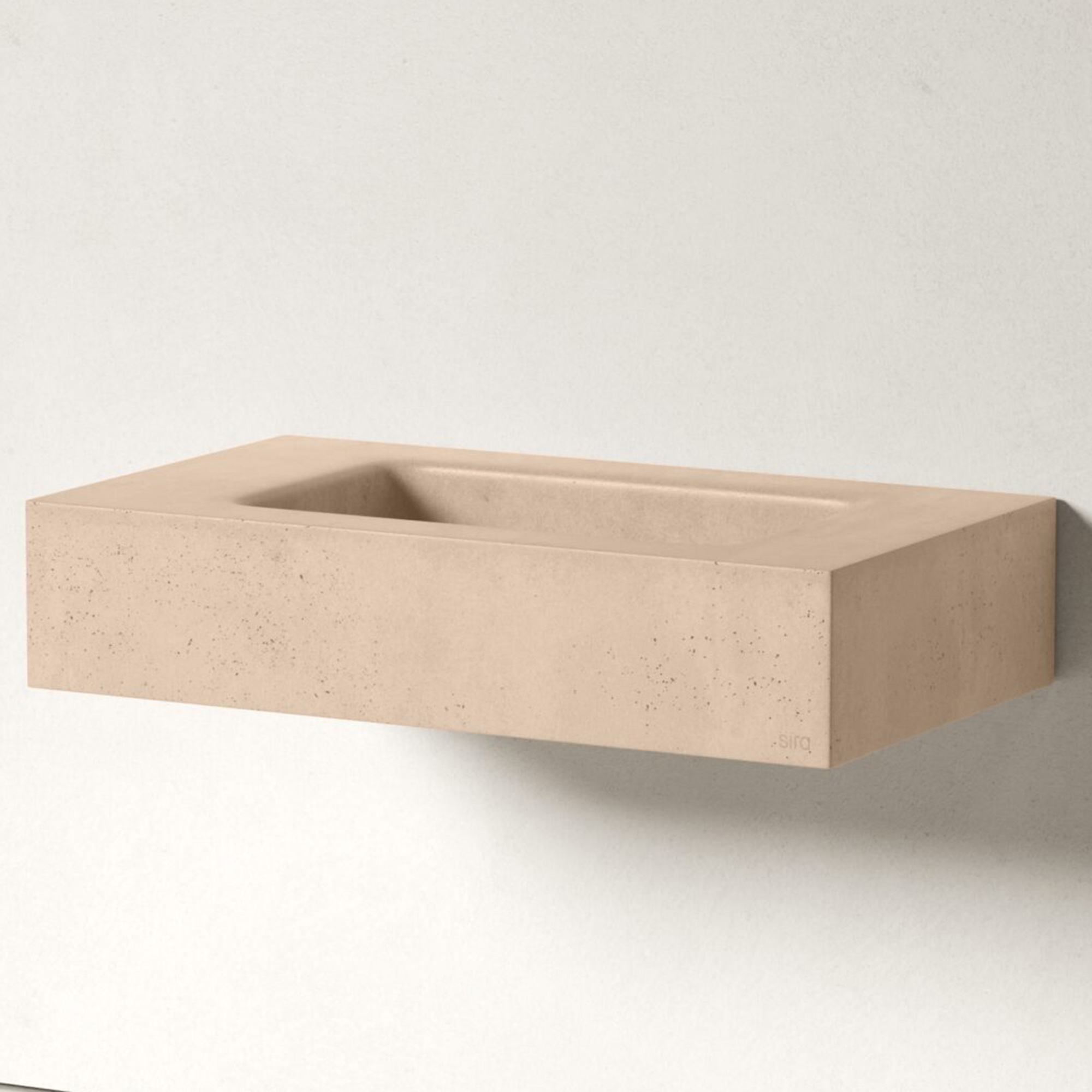 Sira Håndlagde Sement Servant River Mørkbeige Matt 80 cm