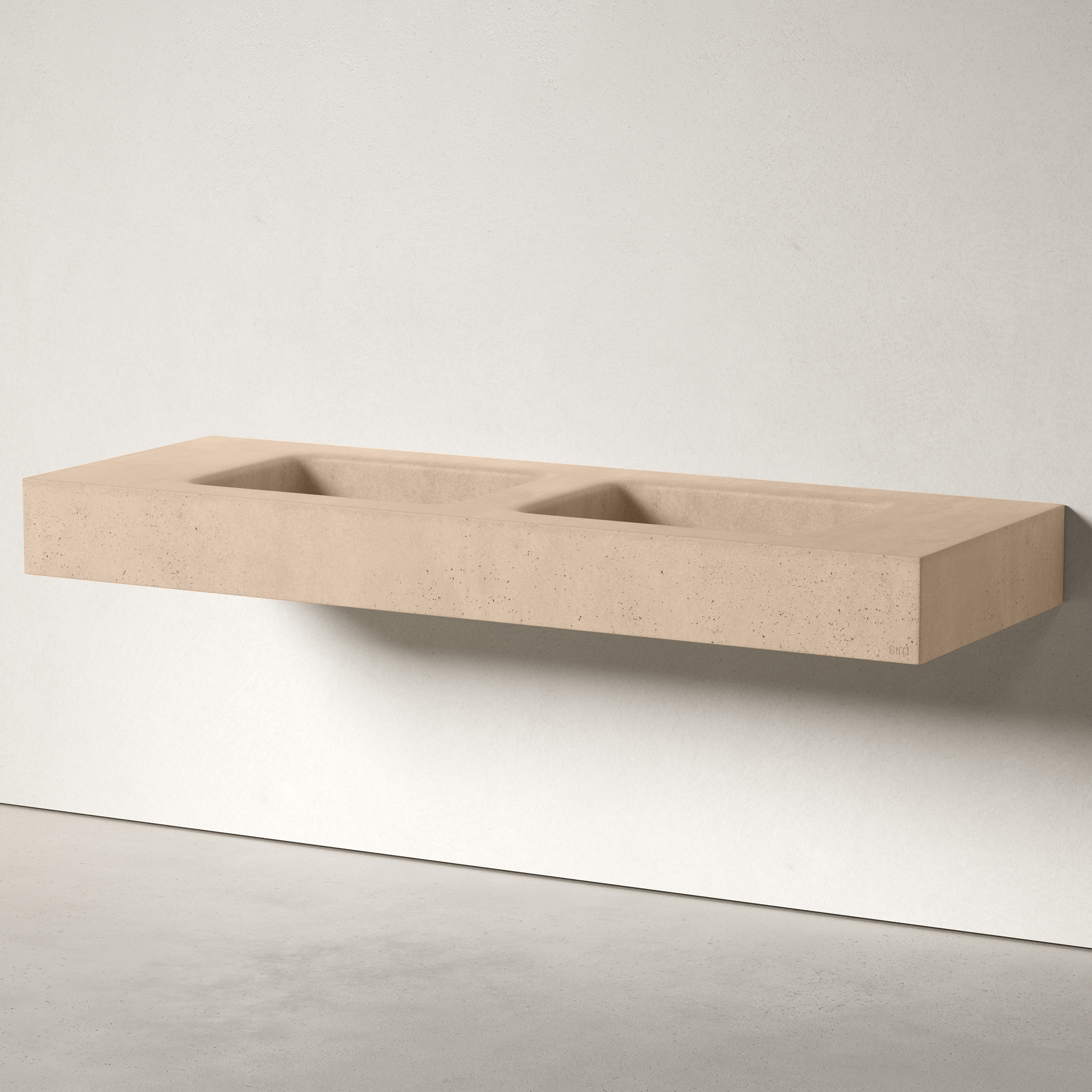 Sira Håndlagde Sement Servant Tundra Mørkbeige Matt 130 cm
