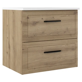 Servantskap <strong>Tandem</strong>  Eik Matt 60 cm med Servant Hvit Blank