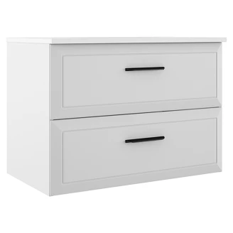 Servantskap <strong>Tandem</strong>  Hvit Matt 80 cm med Servant Hvit Blank