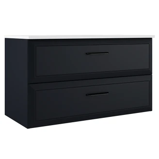 Servantskap <strong>Tandem</strong>  Mørkblå Matt 100 cm med Servant Hvit Blank