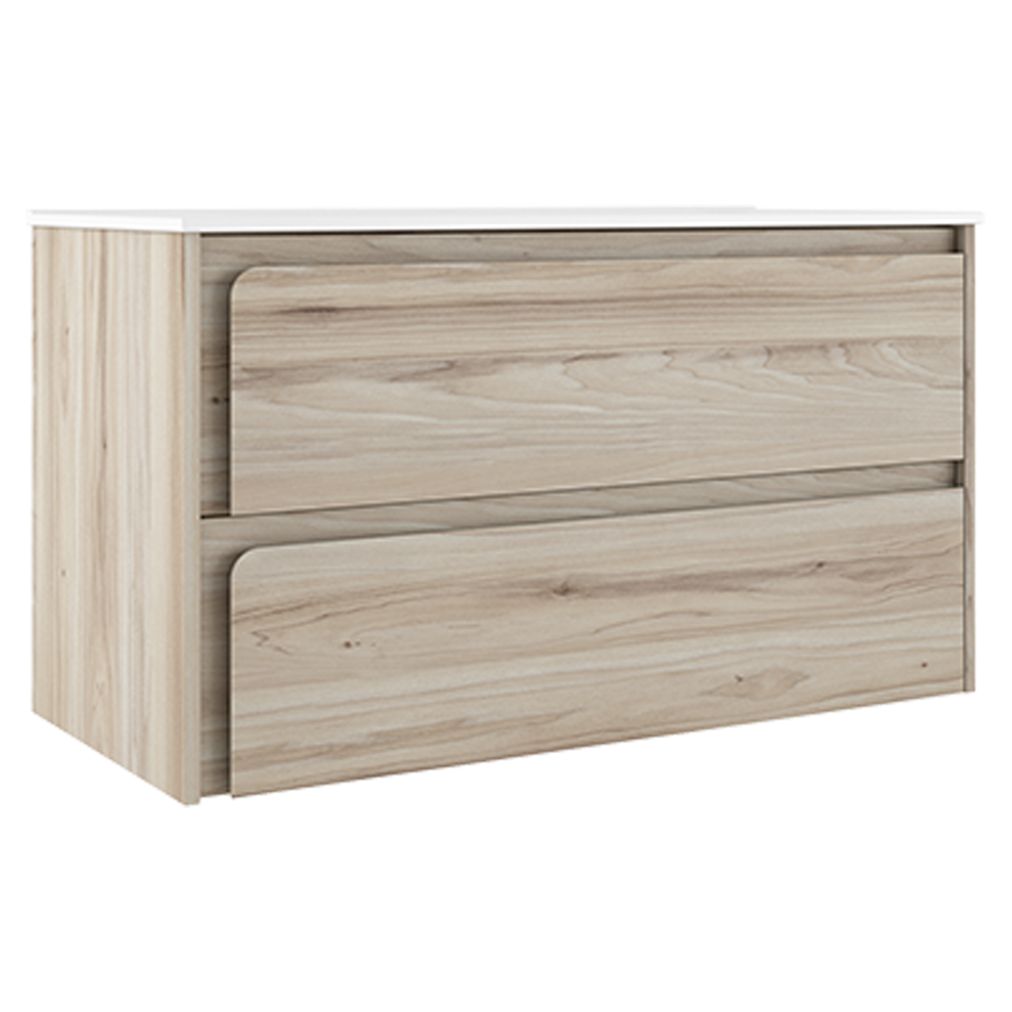 Servantskap Clarte Eik Matt 100 cm med Servant Hvit Blank