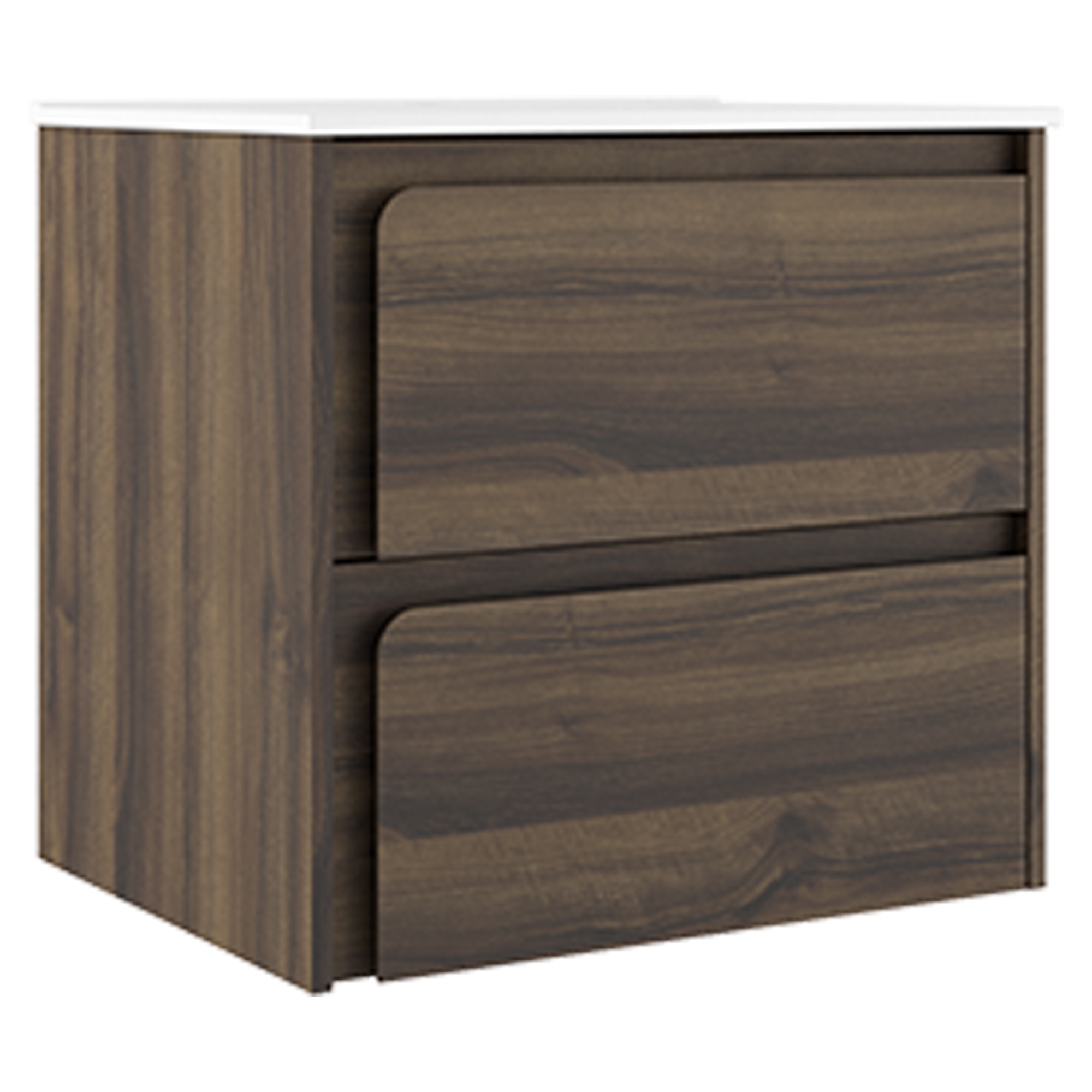 Servantskap Clarte Valnøtt Matt 60 cm med Servant Hvit Blank