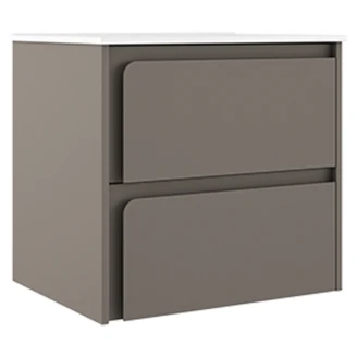 Servantskap <strong>Clarte</strong>  Grå Matt 60 cm med Servant Hvit Blank