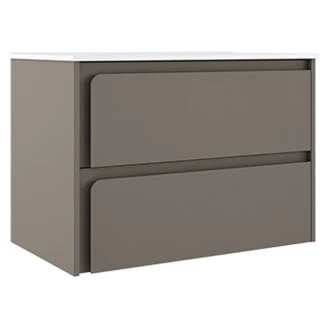 Servantskap <strong>Clarte</strong>  Grå Matt 80 cm med Servant Hvit Blank