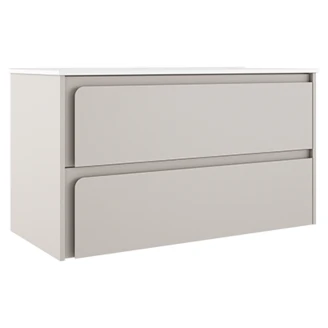 Underskab <strong>Clarte</strong>  Beige Mat 100 cm med Vask Hvid Blank