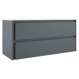Dobbelt Servantskap <strong>Clarte</strong>  Blå Matt 120 cm med Servant Hvit Blank