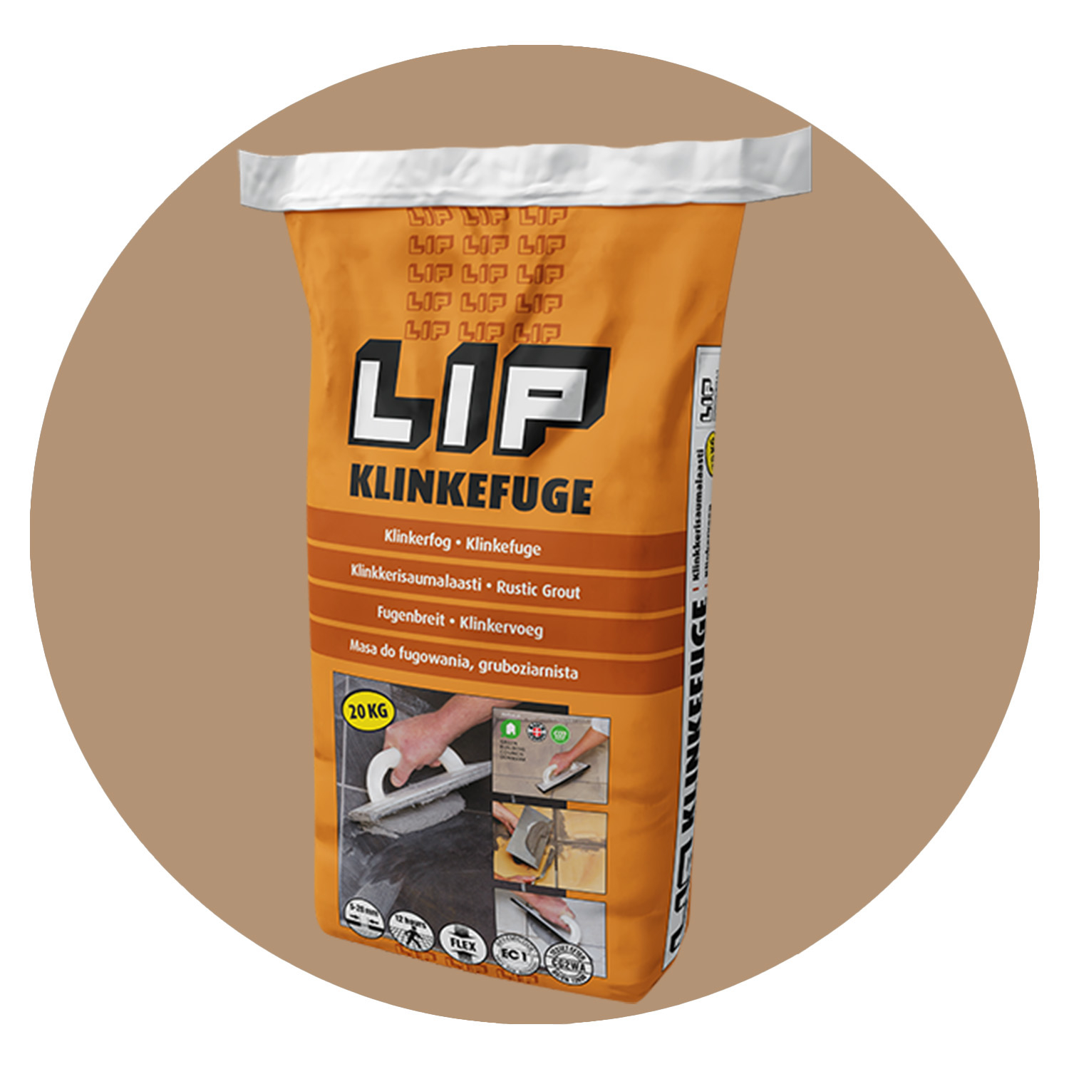 Gulvflis Fugemasse Beige-Brun 5 kg