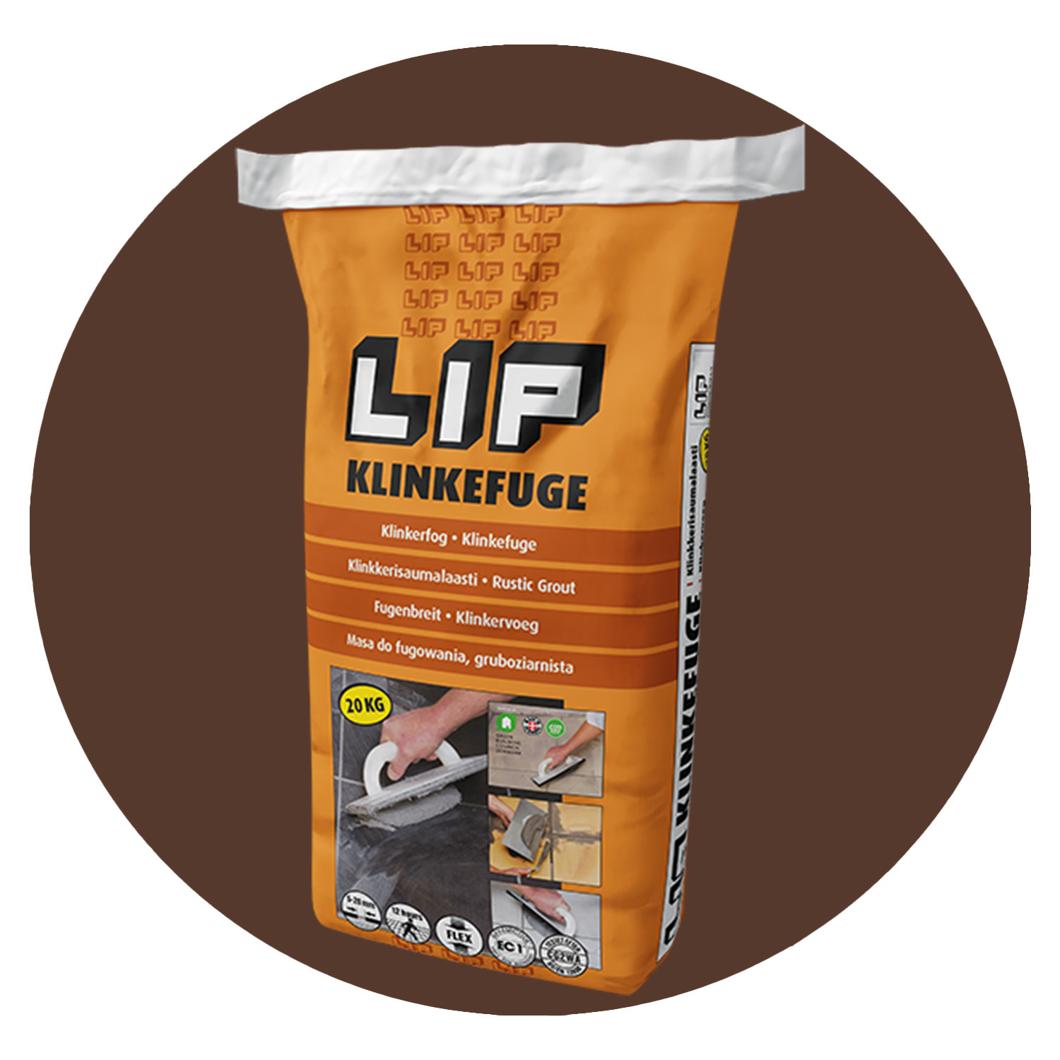 Gulvflis Fugemasse Brun 5 kg