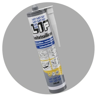 Sanitetssilicone Cementgrå 300 ml