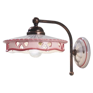 Ferroluce Vegglampe <strong>Alessandria</strong>  Rød