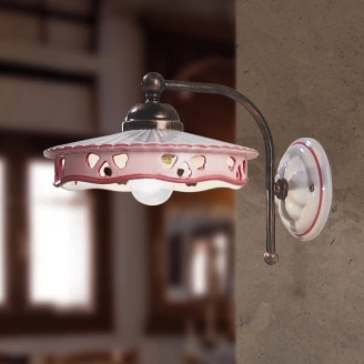 Ferroluce Vegglampe <strong>Alessandria</strong>  Rød