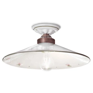 Ferroluce Taklampe <strong>Asti</strong>  Hvit, Bronse ∅ 20 cm