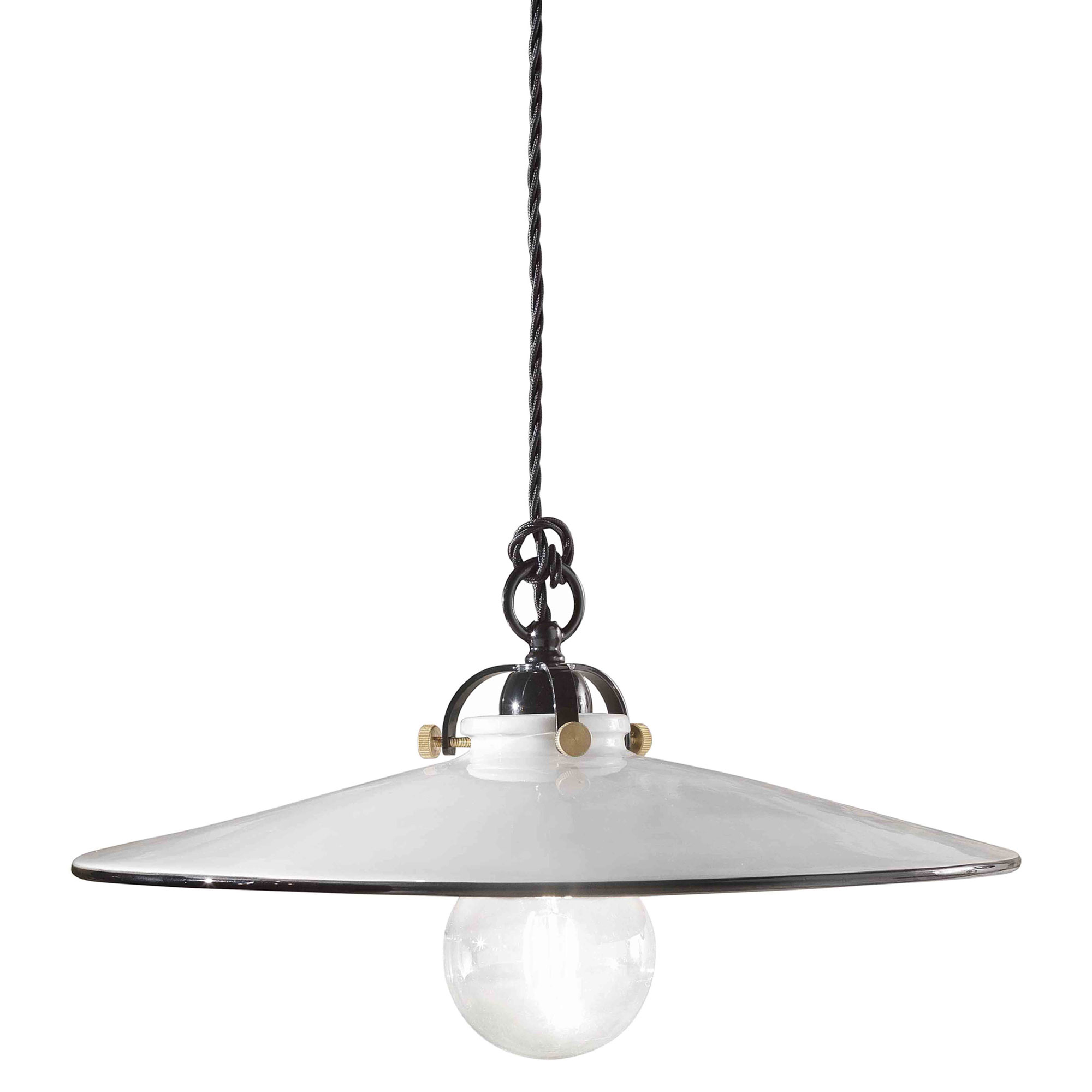 Ferroluce Hengelampe Asti Hvit, Svart ∅ 31 cm