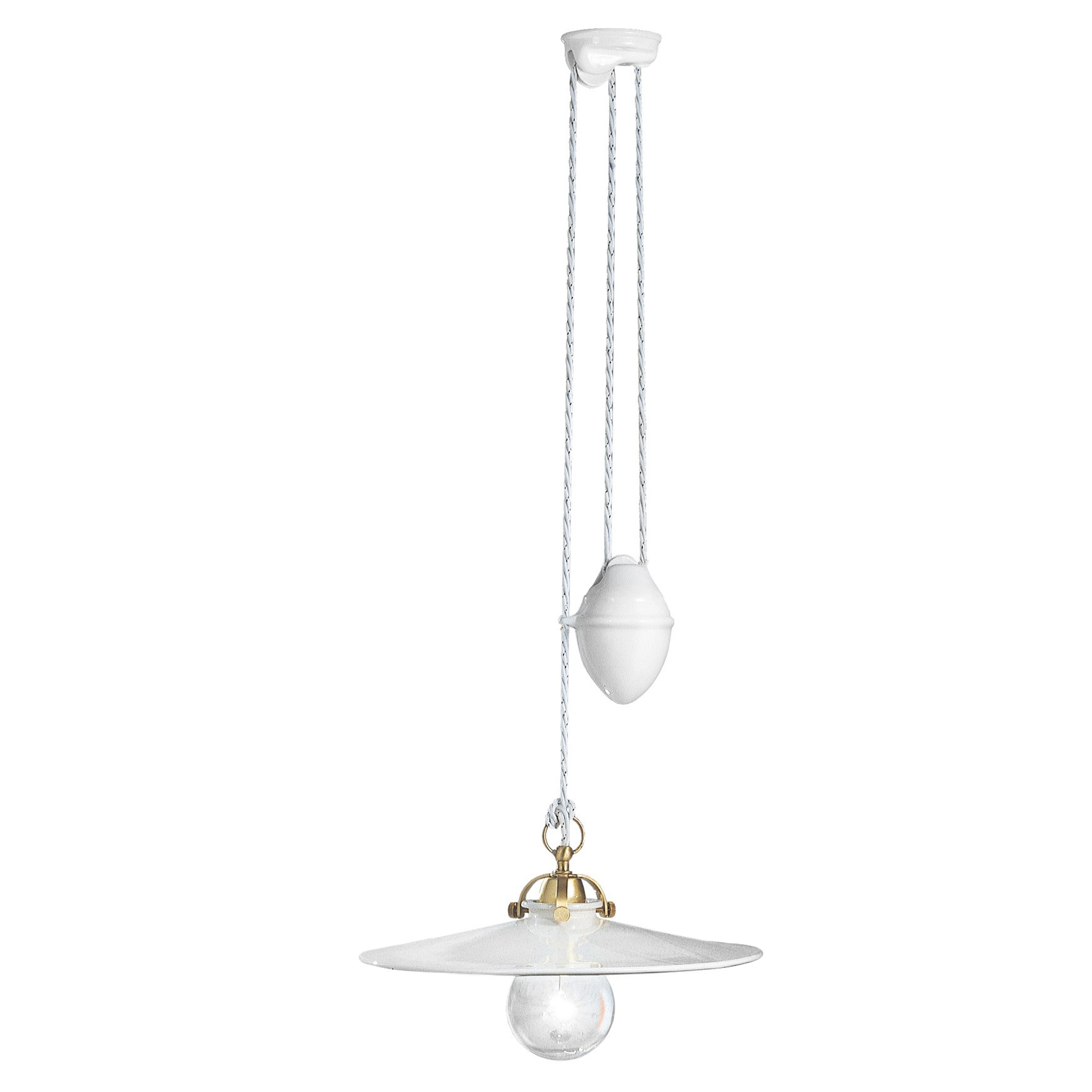 Ferroluce Hengelampe Asti Hvit, Gull ∅ 31 cm