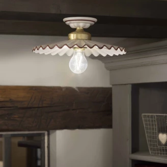 Ferroluce Taklampe <strong>L’aquila</strong>  Hvit, Brun