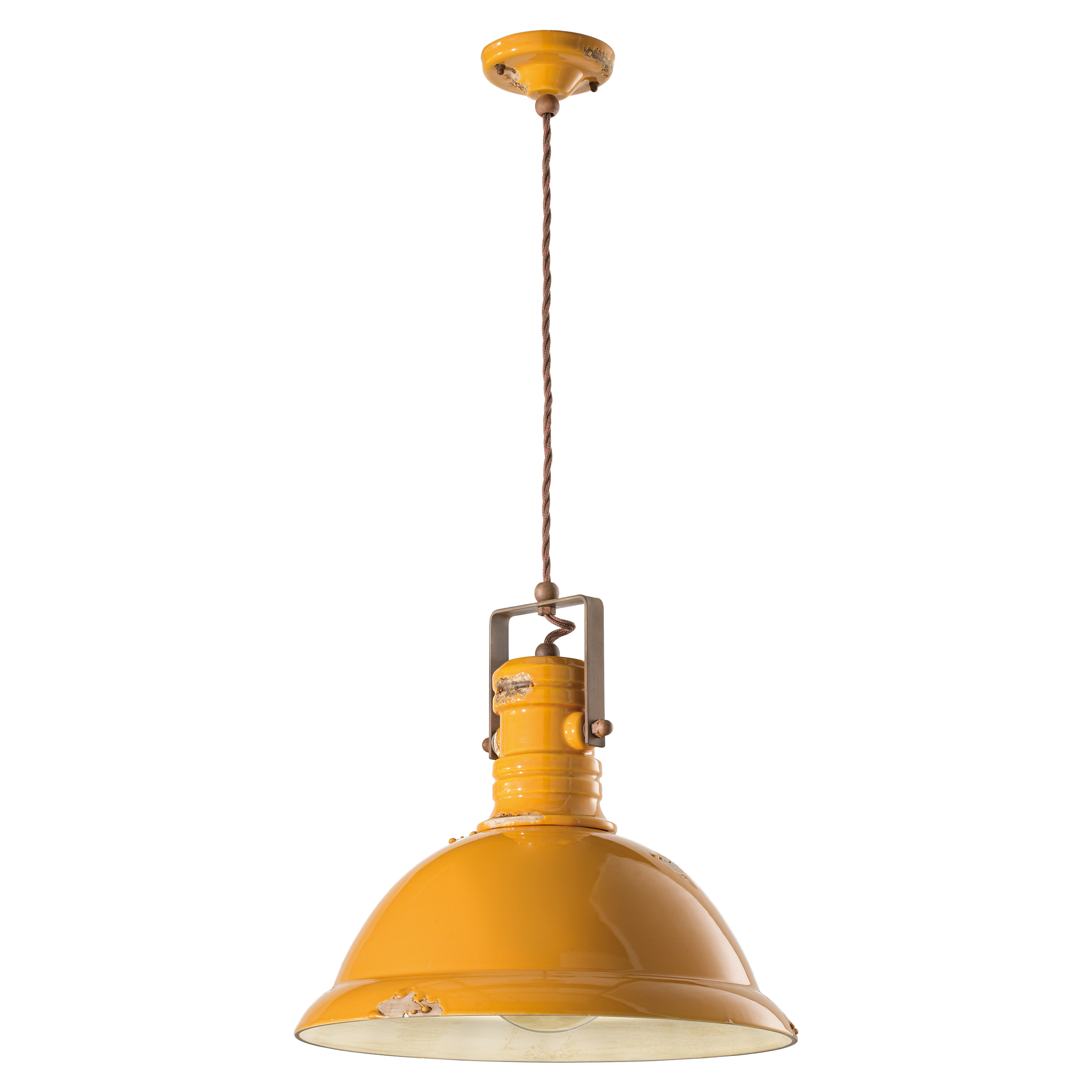 Ferroluce Hengelampe Gamma Industrial Vintage Gul ∅ 40 cm