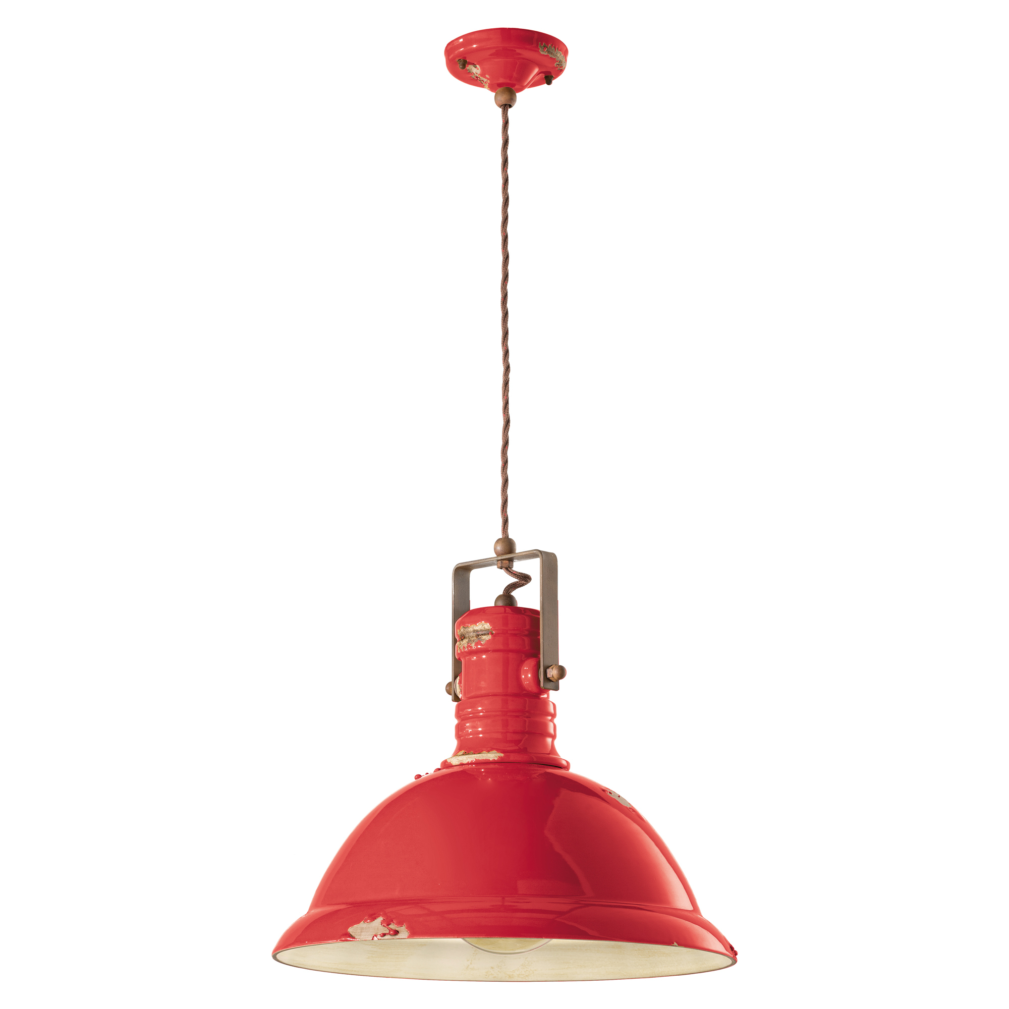 Ferroluce Hengelampe Gamma Industrial Vintage Rosa ∅ 40 cm