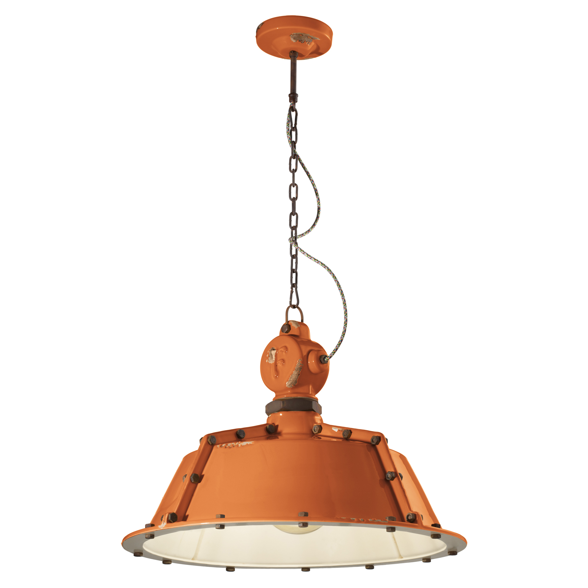Ferroluce Hengelampe Gamma Industrial Vintage Oransje ∅ 52 cm
