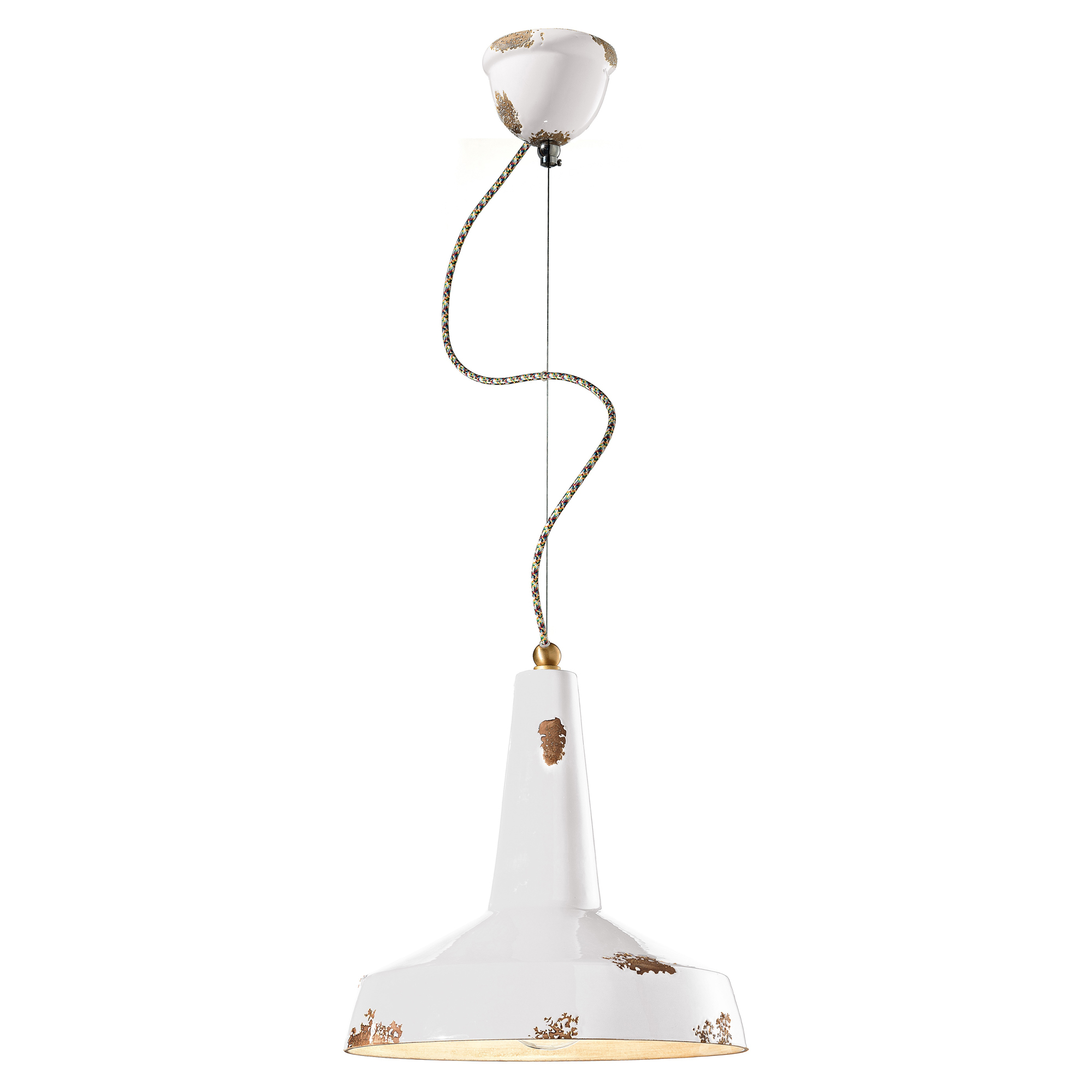 Ferroluce Hengelampe Alpha Vintage Hvit ∅ 35cm