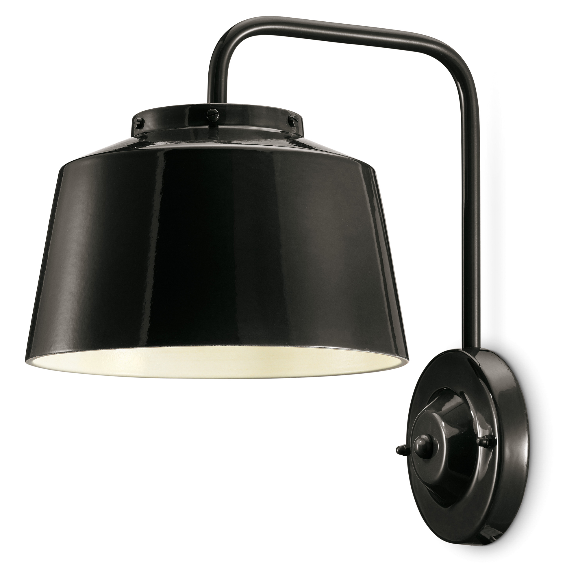 Ferroluce Vegglampe 50’s Svart Emalje