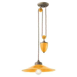 Ferroluce Hengelampe <strong>Colors</strong>  Gul ∅ 35 cm