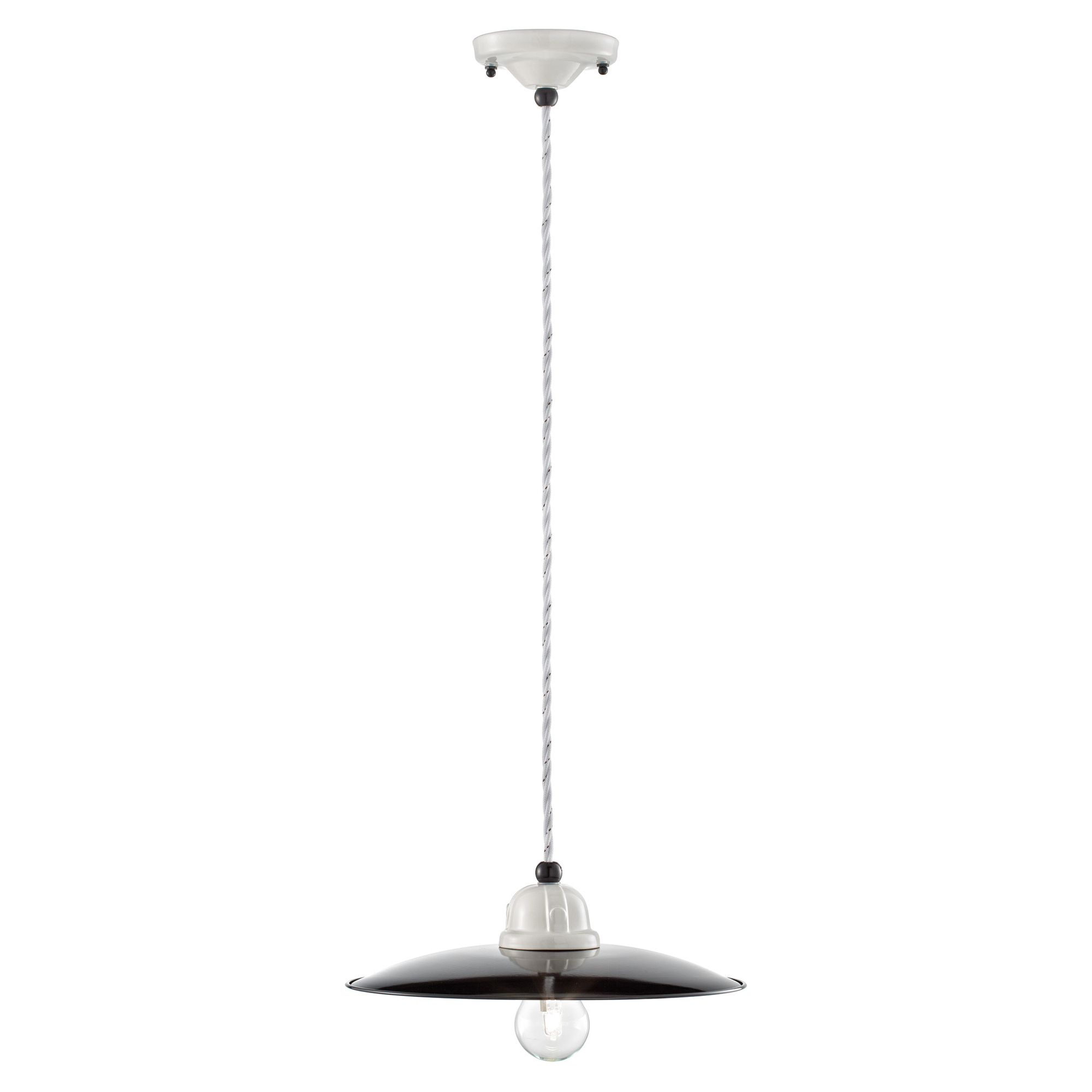 Ferroluce Hengelampe B&W Svart, Hvit ∅ 25 cm