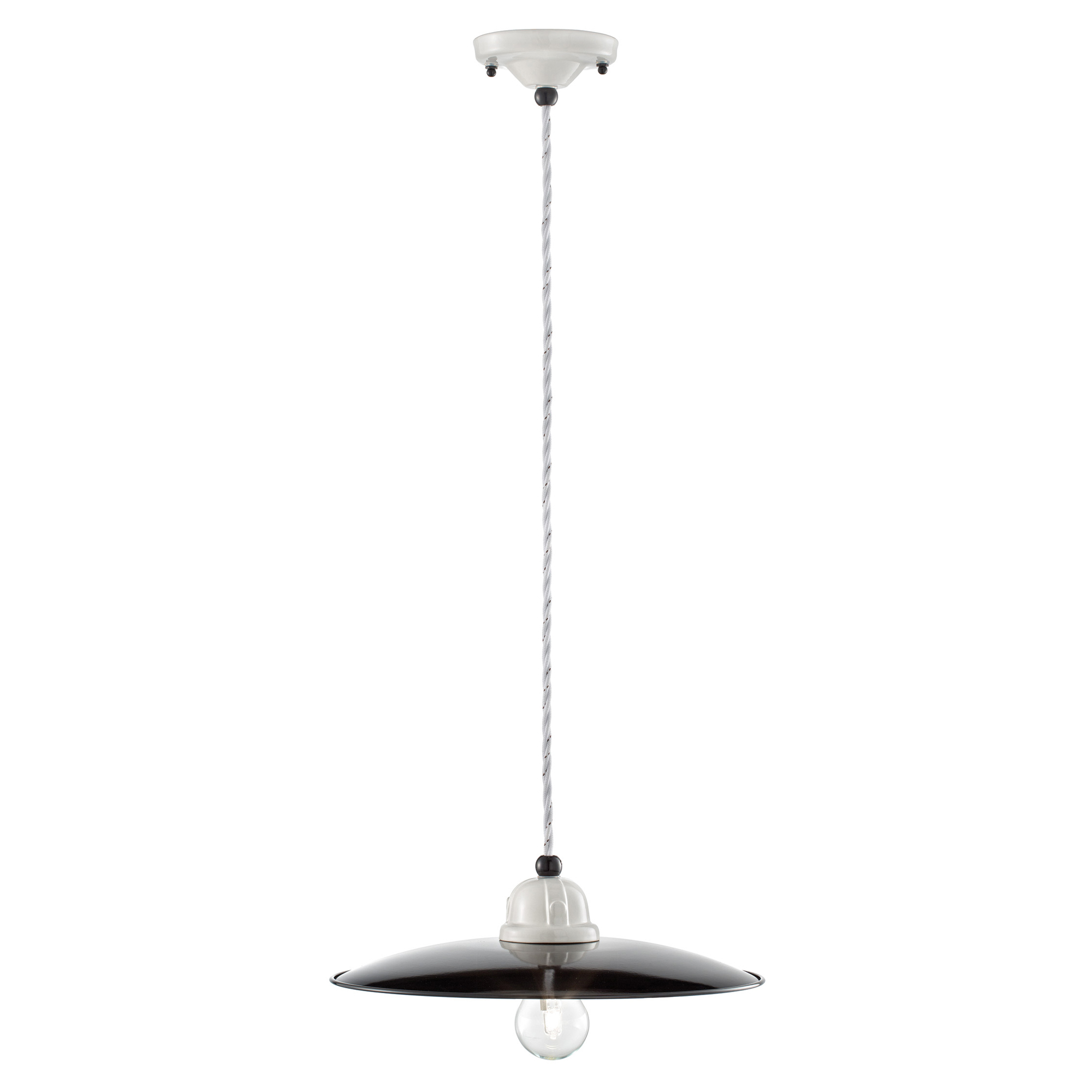 Ferroluce Hengelampe B&W Svart, Hvit ∅ 30 cm
