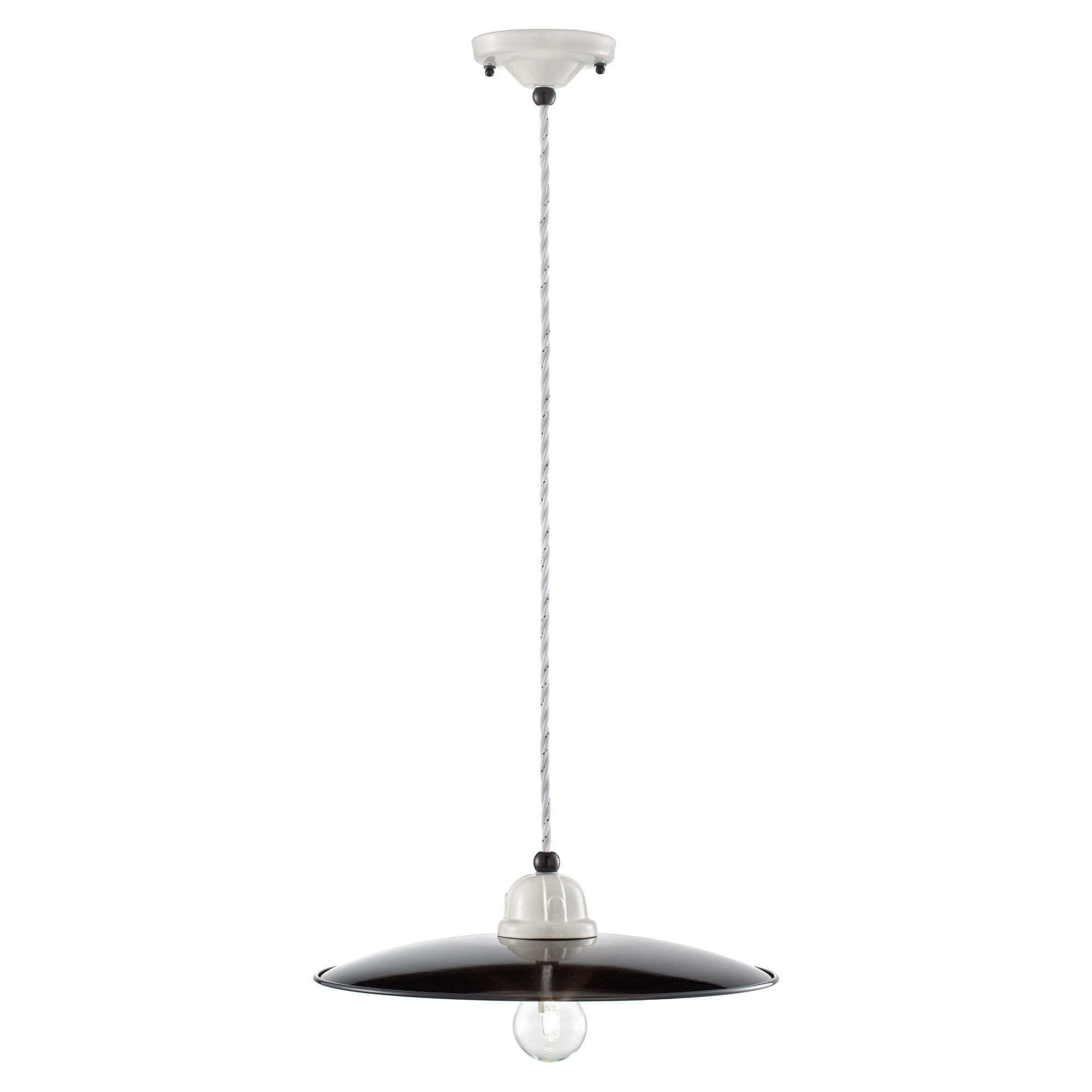 Ferroluce Hengelampe B&W Svart, Hvit ∅ 35 cm