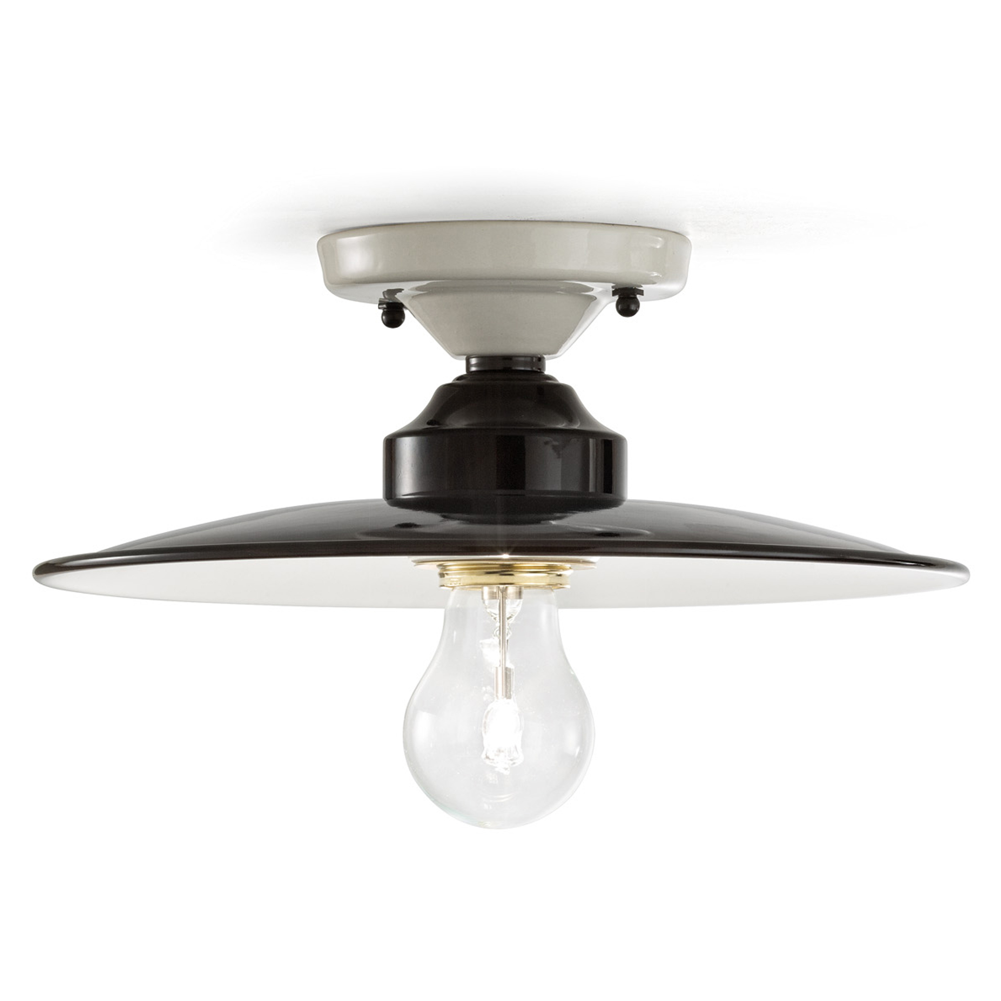 Ferroluce Taklampe B&W Svart, Hvit
