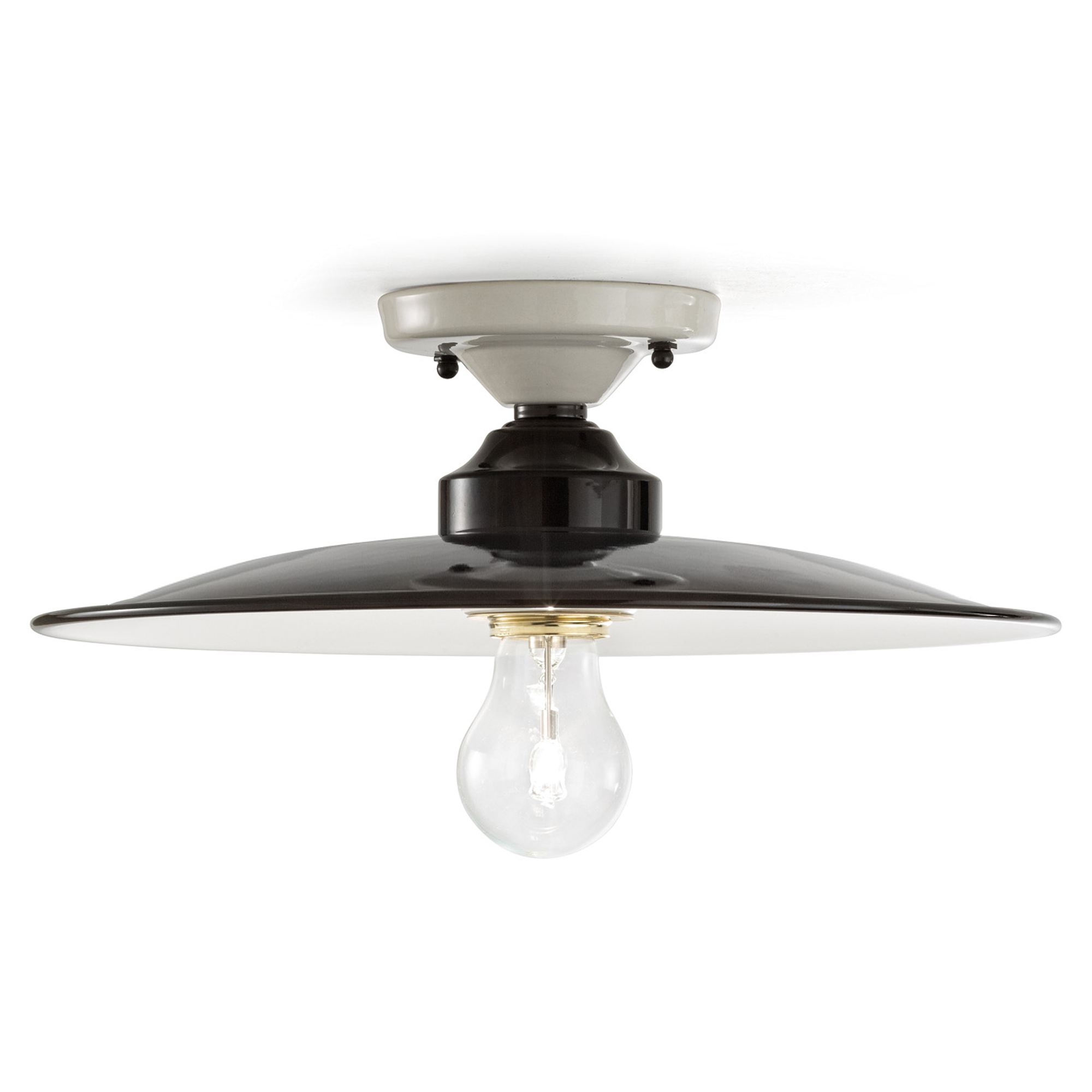Ferroluce Taklampe B&W Svart, Hvit ∅ 35 cm
