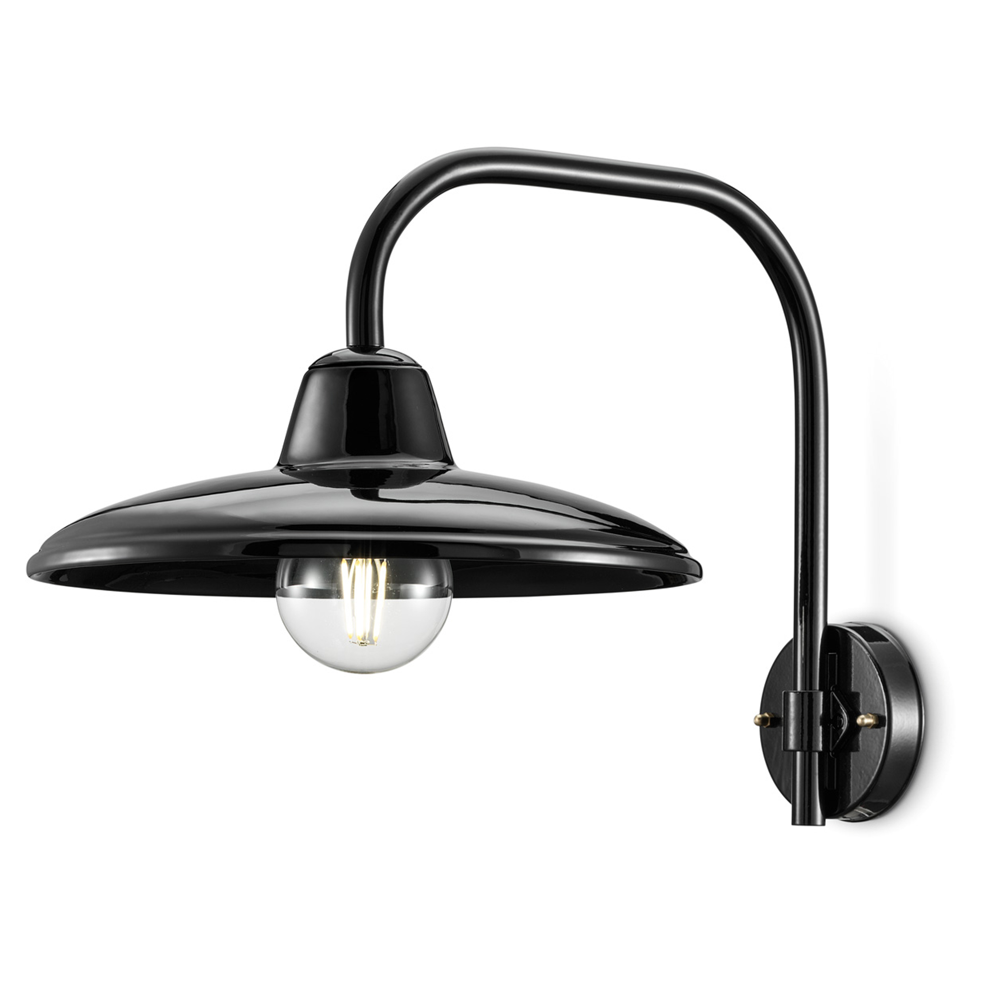 Ferroluce Vegglampe B&W Svart Emalje ∅ 35 cm
