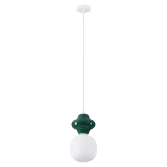 Nova Luce Hengende Lampe 1 stk Clio Grønn Blank