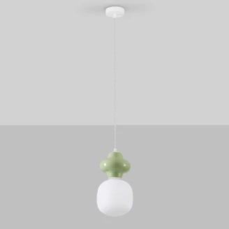 Nova Luce Hengende Lampe 1 stk Clio Grønn Blank